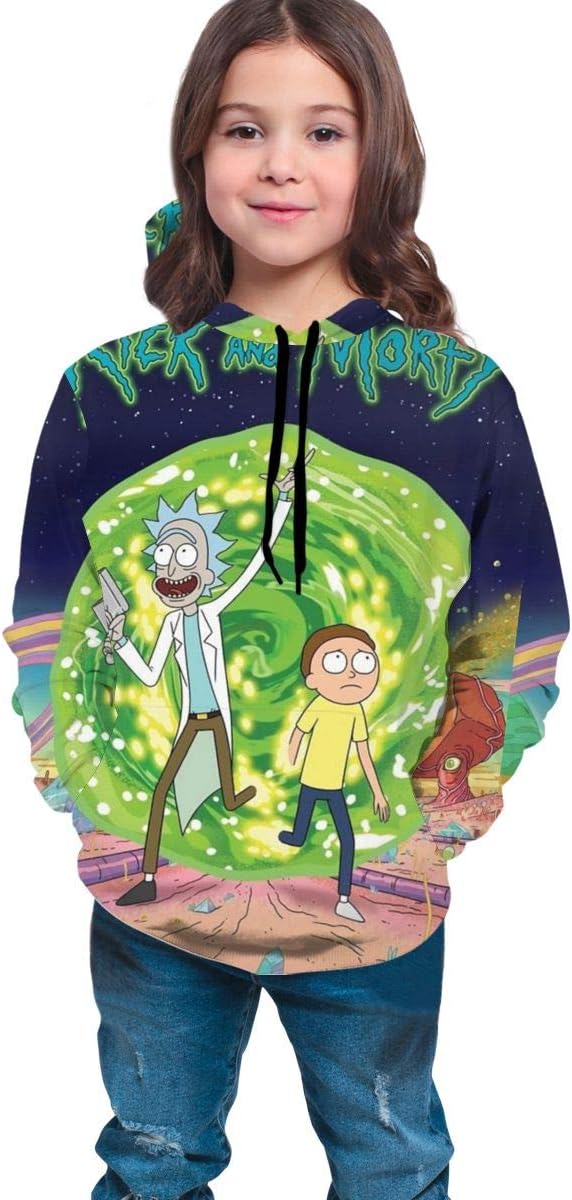 Kids Rick & Morty Hoodie Young Fashion Teens Hoodies Sweatshirts for Boys Girls