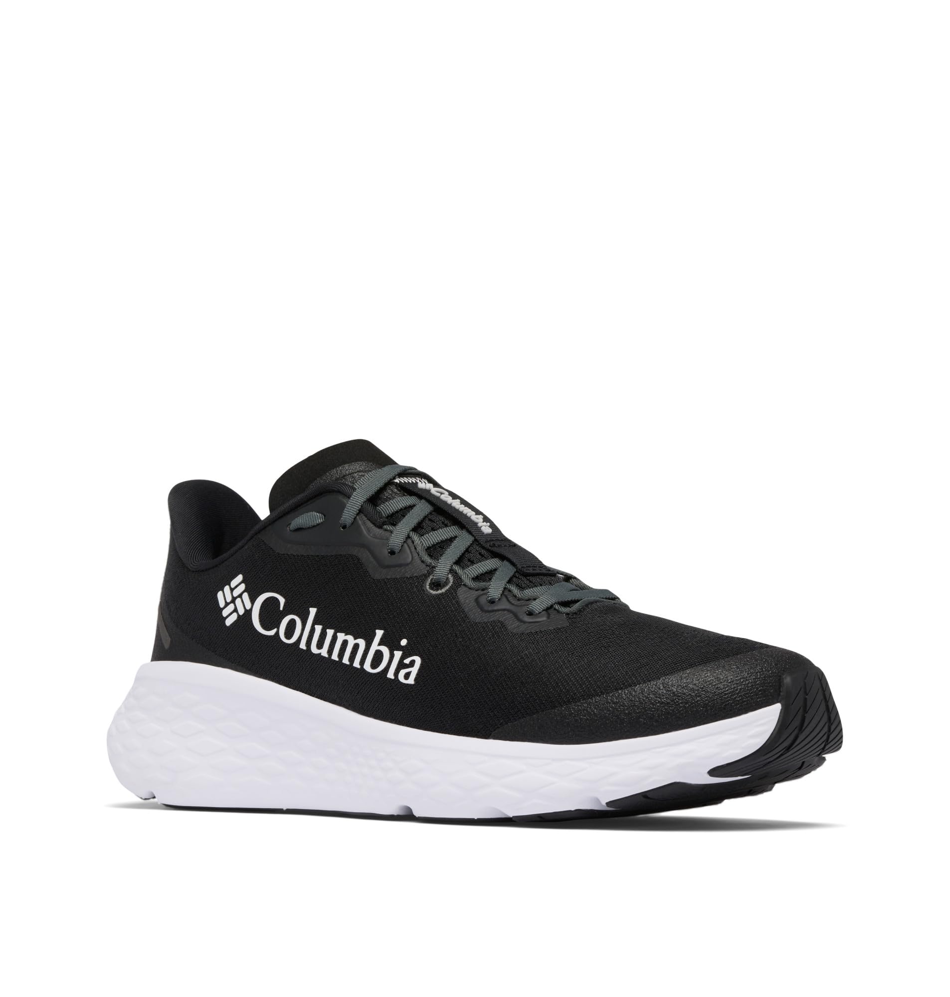 Columbia Women’s Konos Featherweight Running Shoe, Black/White, 10.5