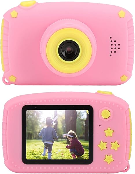 Mxzzand Portable Fine Workmanship Children Digital Camera Beautiful Appearance Pink HD 2 0 Inch Screen for child