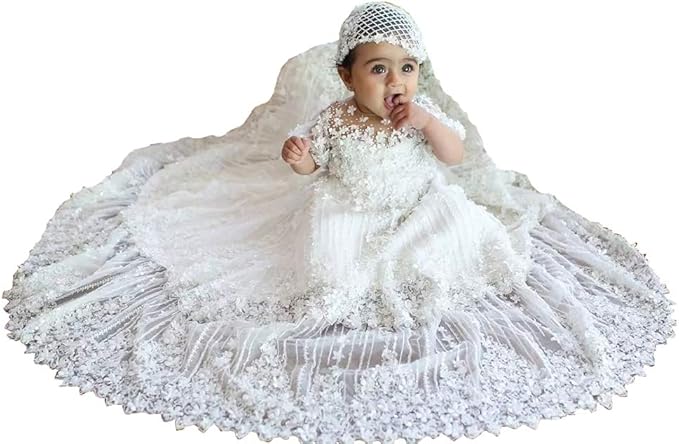 beaded christening gown