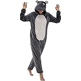 NEWYOUSITU Adult Animal Onesie Pajamas Unisex Snug-Fit Sleepwear for Halloween Home Lounging Costume Parties