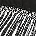 Yonala Women's Classic Striped Tassel Chiffon Beachwear Bikini Swimwear Cover Up Black One Size