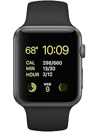 Apple Watch Sport 42mm Space Gray Aluminum Case with Black Sport Band