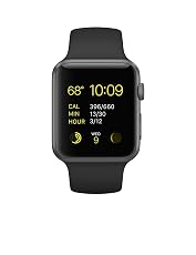 Apple Watch 42mm Space Gray Aluminum Black Sport Band