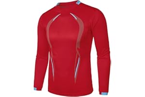 QUNPIU Men's Athletic Running T-Shirts Workout Lightweight Breathable Long Sleeve Performance Shirts Crewneck Basic Tee Top