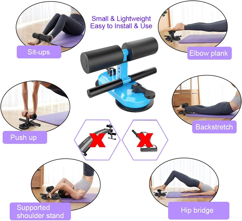 portable & adjustable sit up bar for home workout