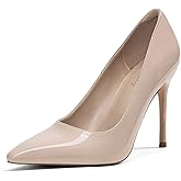 Elisabet Tang Women's High Heels Pumps Closed Pointed Toe Stiletto 4inch Heels Classic Office Special Dressy Wedding Pump Shoes