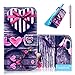 iphone 6 Plus Case, Tradekmk(TM) Fashion Pink Love Gift Pattern Premium PU Leather Slim Fit Folio Magnet Wallet Stand Shell Cover Case with Card Holders Compatible with Apple iPhone 6 Plus(5.5)[+Stylus]