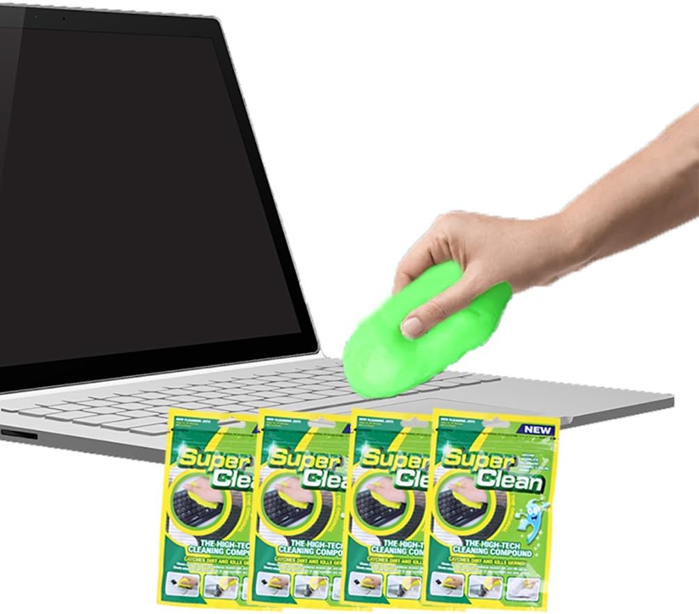 [Must Buy] HAYATA Keyboard Cleaning Gel (4pcs) Keyboard glue Cleaner Remove Dust, Hair, Crumbs, Dirt from Keyboard,Pad,Car Air Vent,Fan,Tablets,Remote Controller,Calculators