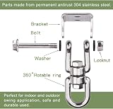 WAREMAID 2 Pack Heavy Duty 360° Swivel Hangers Stainless Steel 450kg view 2
