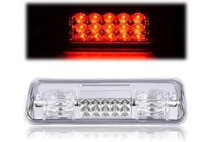 CNNELL LED 3rd Third Brake Lamp Lights Replacement Compatible with Ford F150 Lobo 2004-2008/ Explorer Sport Trac 2007-2010/ Lincoln Mark LT 2006-2008 (clear lens chrome housing),FO2890103