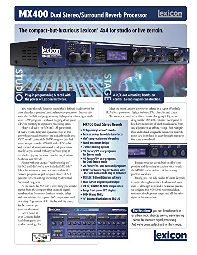 Lexicon MX400 Dual Stereo Reverb/Effects Processor - Thumbnail 5