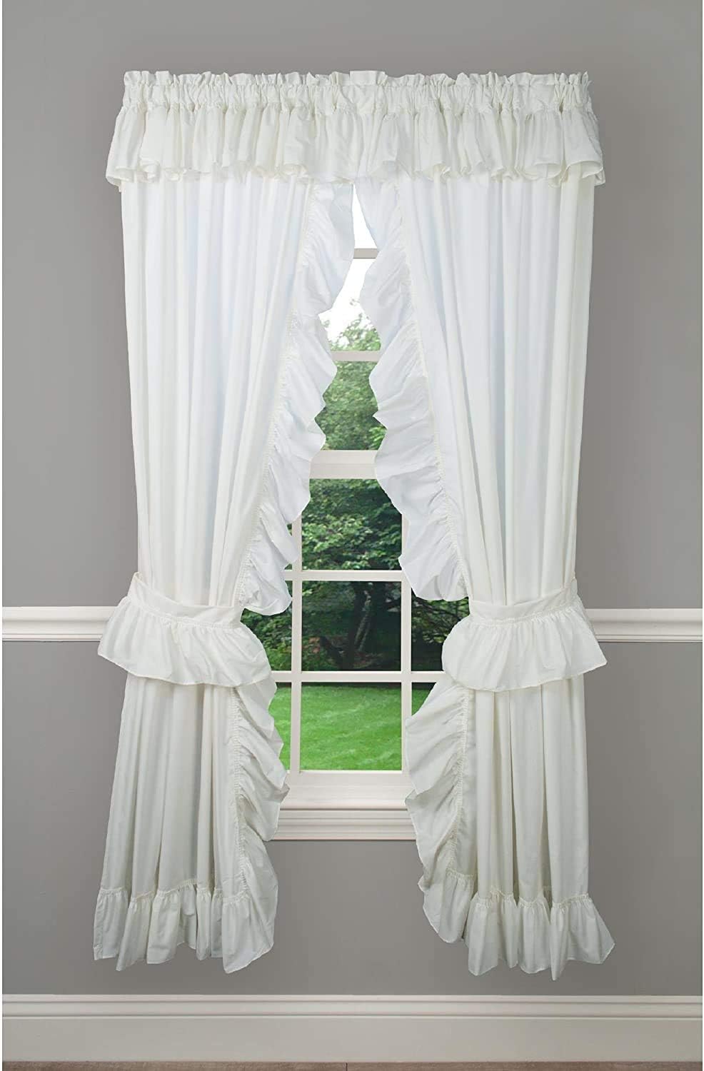Classic Wide Ruffle Priscilla Rod Pocket Curtain Collection