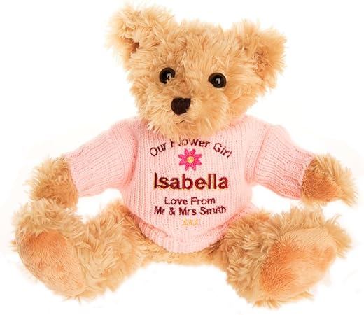 personalised flower girl teddy
