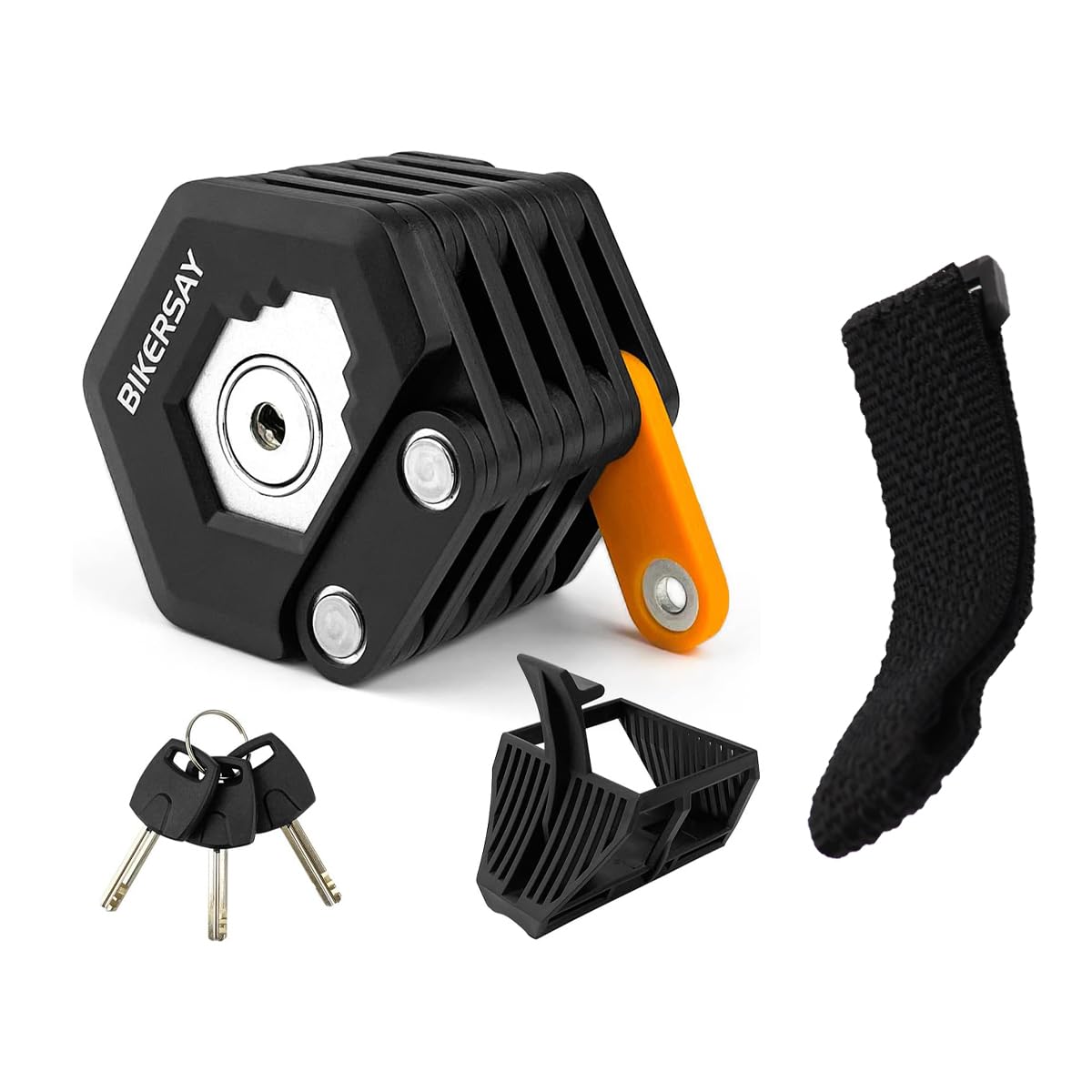 CENPEK Folding Bike Lock,High Security Bike Lock, Length 83 Cm,Folding Bike Lock with 3 Keys,Electric Scooter Lock,Suitable for Mountain Bikes/Road Bikes