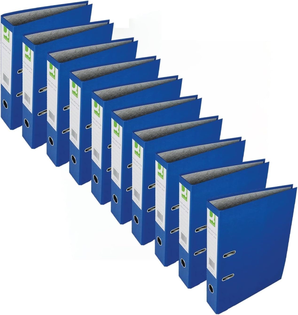 Q-Connect Lever Arch File Paperback Foolscap Blue (Pack of 10) KF20030
