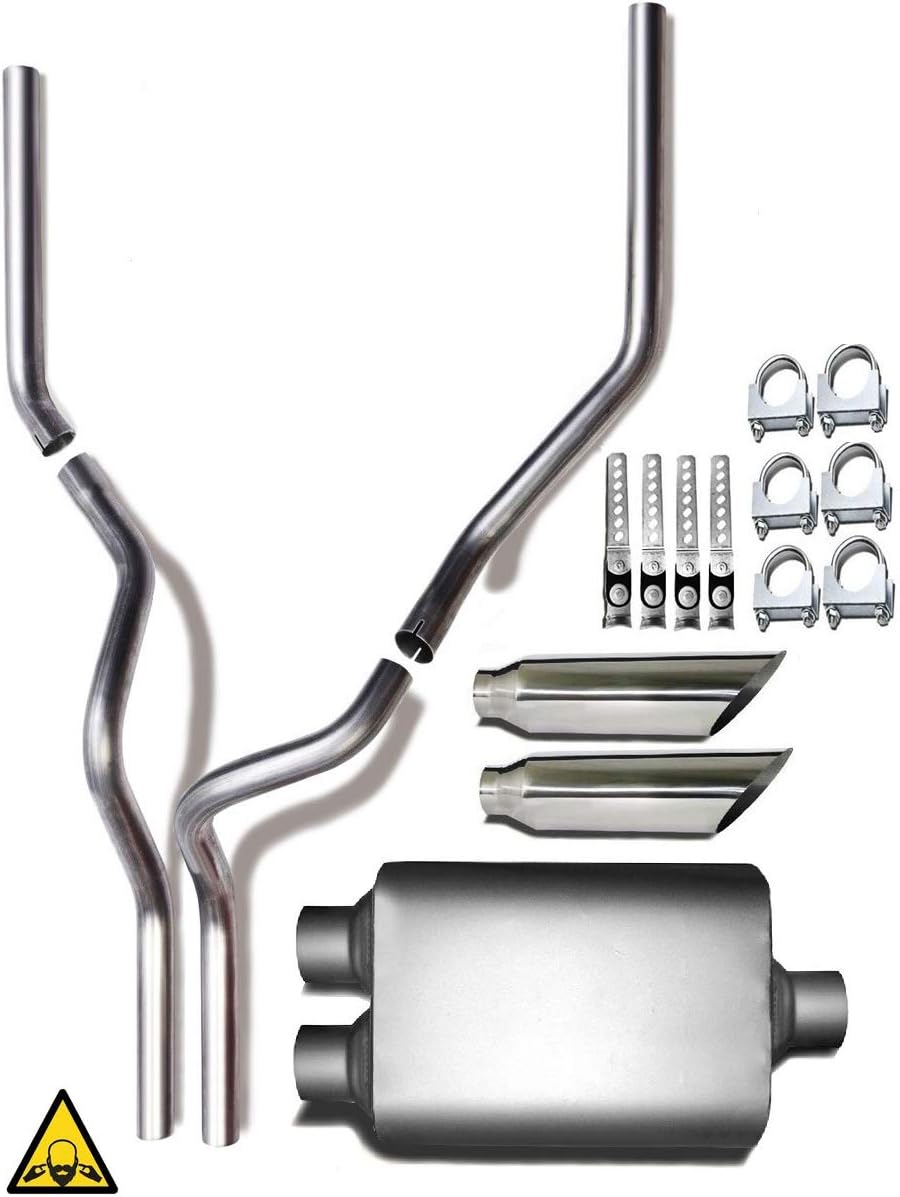 Dual Conversion Exhaust Kit Fits 1989-2002 Chevy/GMC C and K pick up trucks 1500/2500 2.5"
