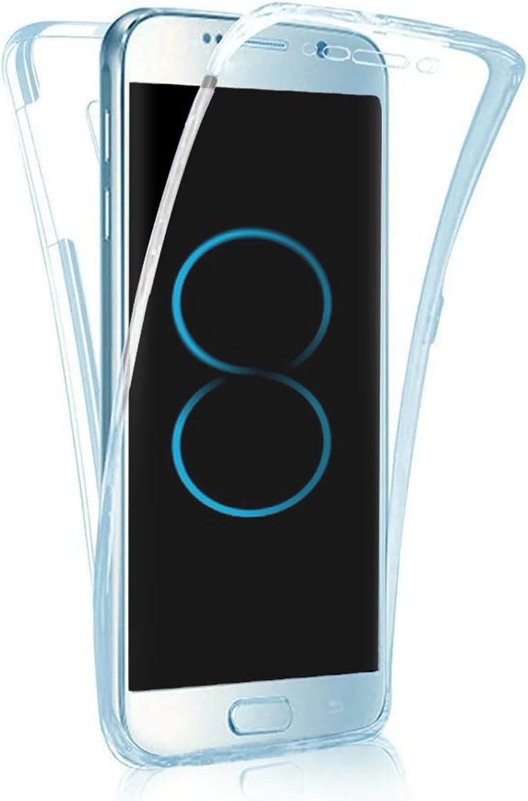Galaxy S8 Plus Case,PHEZEN Scratch Proof 360 Front and Back Full Body Protection Transparent Flexible TPU Bumper Case Anti-Scratch Protective Case for Samsung Galaxy S8 Plus, Blue