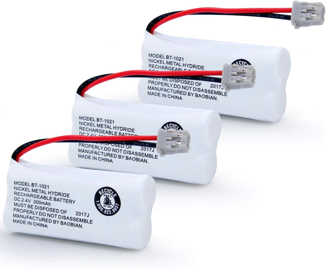 Pack of 4 BAOBIAN Model BT1021 BBTG0798001 Cordles Phone Battery