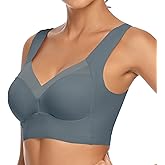 WOWENY Seamless Bras for Women Sleep Leisure Sports Yoga Bra Padded Wireless Thin Soft Comfy Pullover Tops Plus Size