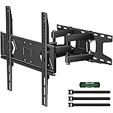 Suptek Full Motion TV Wall Mount for 32-70 Inch TVs, Swivel & Tilt Adjustable Bracket, Dual Articulating Arms, Fits 16" Studs