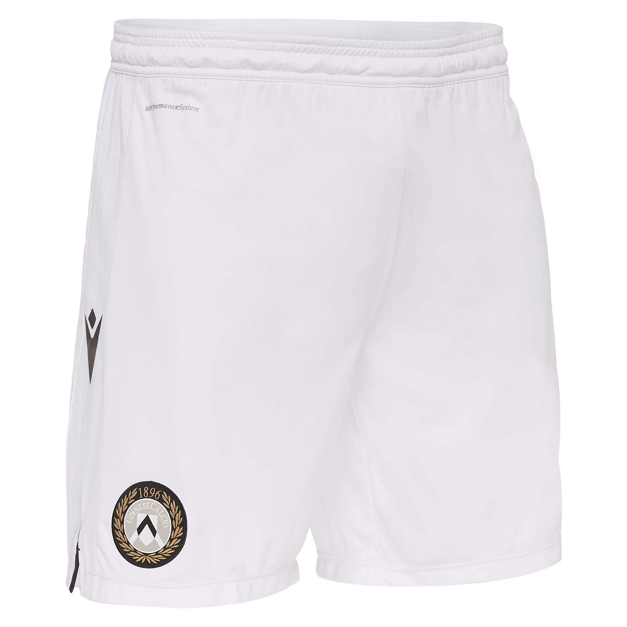Macron Men's UDI M20 Short Official Sr Short Race Home Udinese Football 2020/21, White, XXL