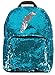 Magic Sequin! Reversible Sequin Turquoise to Silver Fashion Backpack & Matching Zip Pouch