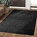 Maples Rugs Catriona 2.5 x 4 Non Skid Small Accent Throw Rugs [Made in USA] for Entryway and Bedroom, 2'6 x 3'10, Rich Black