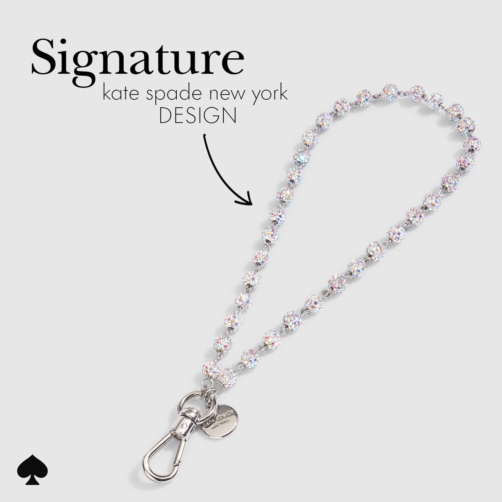 kate spade new york Phone Charm - Detachable Cell Phone Lanyard - Razzle Dazzle