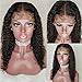 Curly Full Lace Human Hair Wigs with Baby Hair 8A Brazilian Virgin Remy Hair Lace Front Wig for Black Women(10 inch with 130 density,Full Lace Wig)