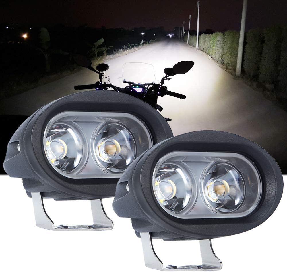 samman Spot White Pods 80W Led Light Bar 6D Upgrade Double Brightness Spot Beam Waterproof LED Driving Light Working Light Headlight for Motorcycle Off-Road Trucks SUV ATV UTV Boat 2PCS: Automotive