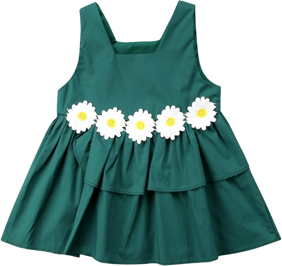 2PCS Summer Clothes Outfit Sets Toddler Baby Girl Polka Dot Sleeveless Solid Bowknot Tutu Dress + Straw Hat Clothing