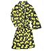 Batman Mens Fleece Bathrobe Robe Black One Size
