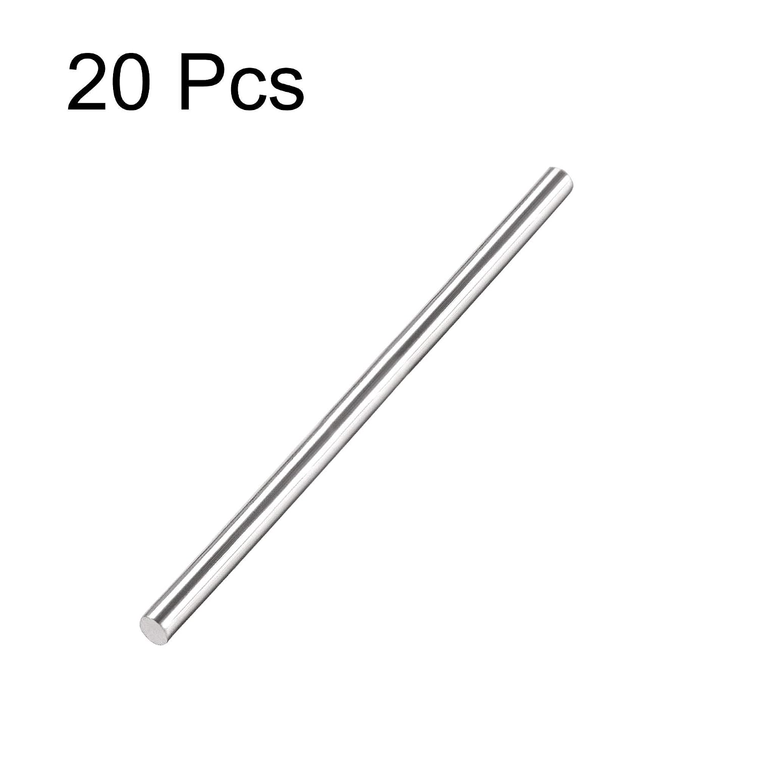 sourcing map 3mm x 50mm 304 Stainless Steel Solid Round Rod for Drift Punches DIY Craft Model Plane Model Ship Model Cars - 20pcs - Image 4