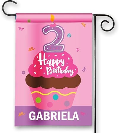 Amazon Com Pink Cupcake Happy 2nd Birthday Second Birthday