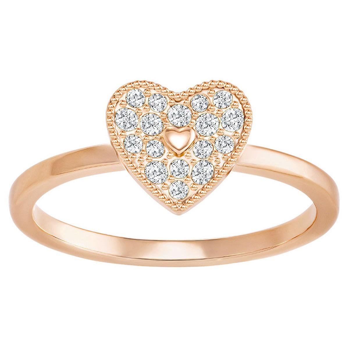 swarovski rings heart shaped