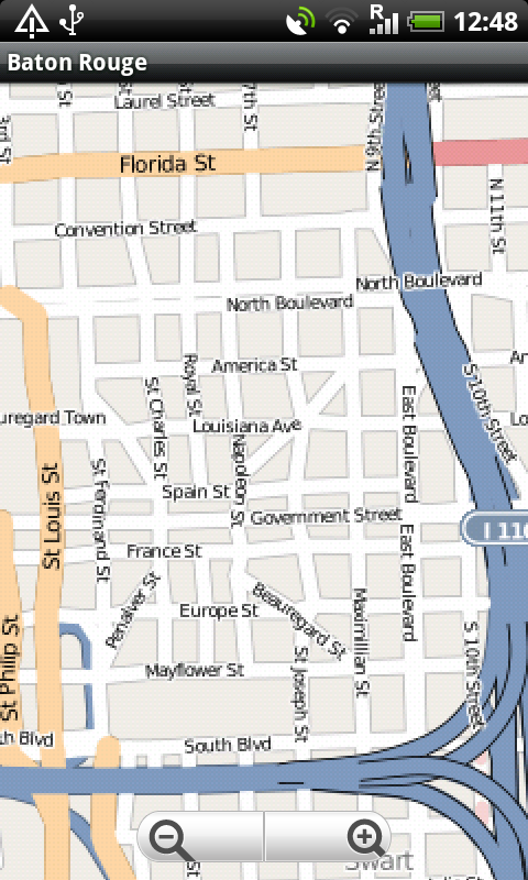 Baton-Rouge Street Map