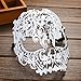 Sexy Skull Face Masquerade Masks Mardi Gras Costumes with Rhinestones (White)