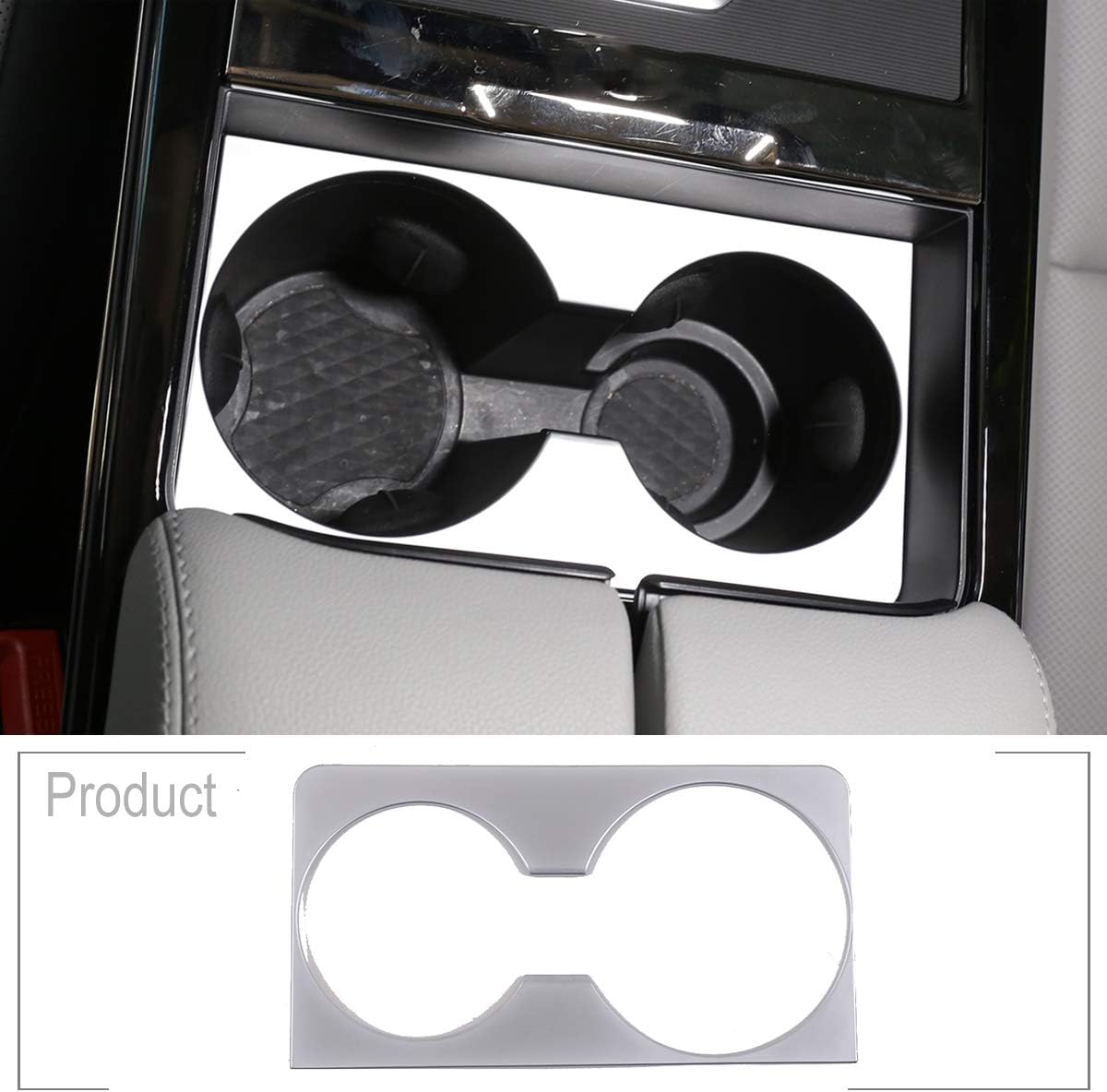 ABS Chrome Water Cup Holder Panel Decoration Trim For Range Rover