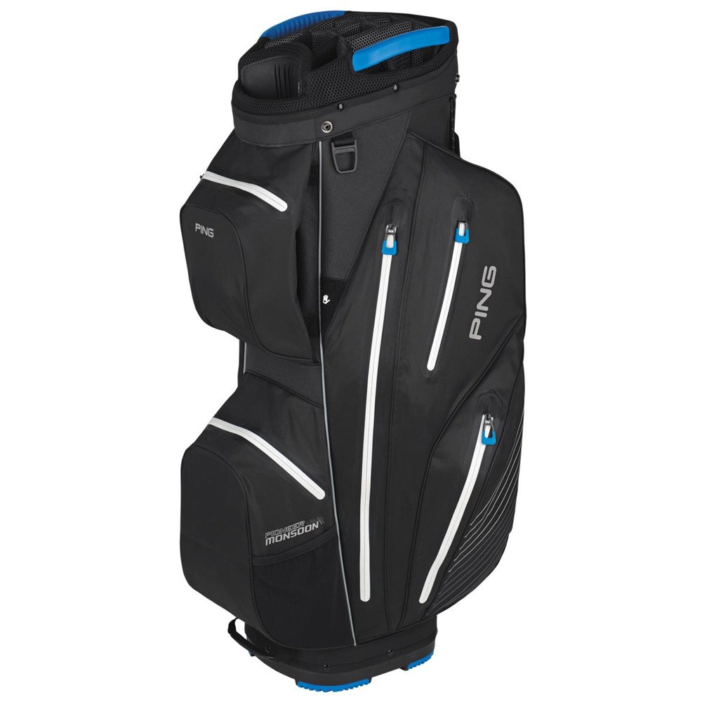 PING Pioneer Monsoon Cart Bag 2018 Black/Birdie Blue Amazon.co.uk Sports & Outdoors