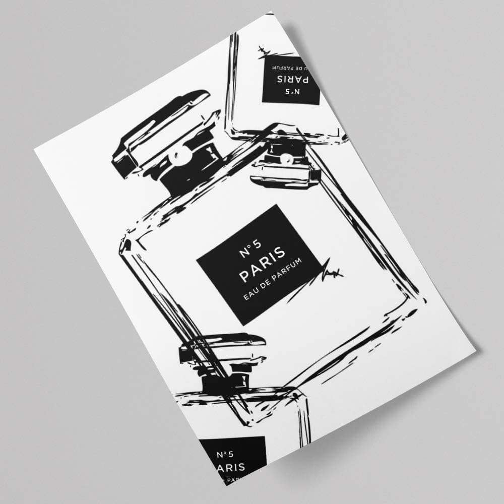 Amazon Co Jp ポスター モノクロ モノトーン ファッション 北欧 おしゃれ インテリア フレームなし パフューム 香水 白黒 ポスター 210 297mm ホーム キッチン