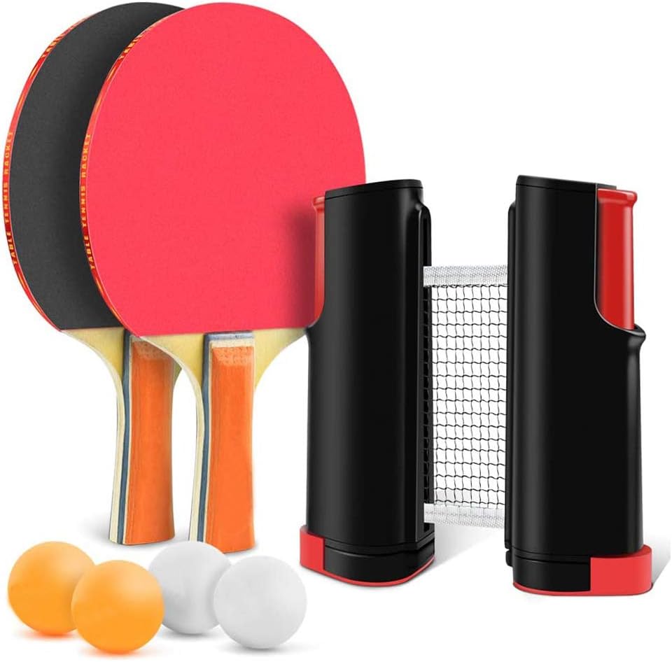 YZU Table Tennis Set with Carry Bag, Comfy Handle