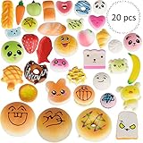 Squishies Slow Rising Squishy Toys 20pcs Random Jumbo Medium Mini Kawaii Squishies Panda, Buns & Cake Squishies, Phone Straps (20 pcs)