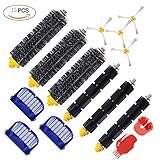 FixCracked Part kit for iRobot Roomba 600 Seriess Robotic Vacuums Cleaner Replenishment - Includes 3 Filter, 4 pcs Side Brush, 3 pcs Flexible Beater Brush, 3 pcs Bristle Brush and 2 pcs Cleaning Tool