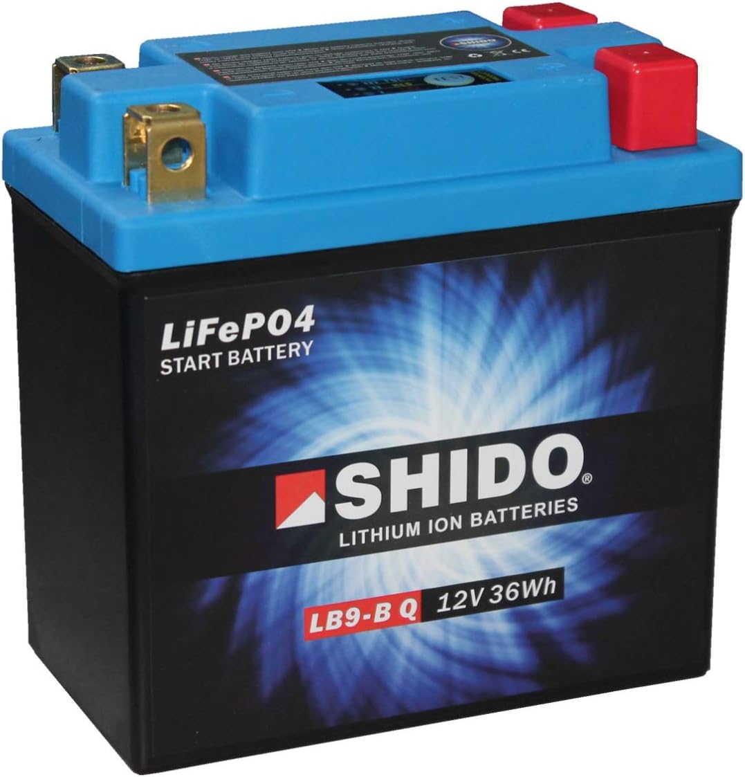 YB9-B Shido Lithium Motorcycle Battery LiFePO4 LB9-B Q
