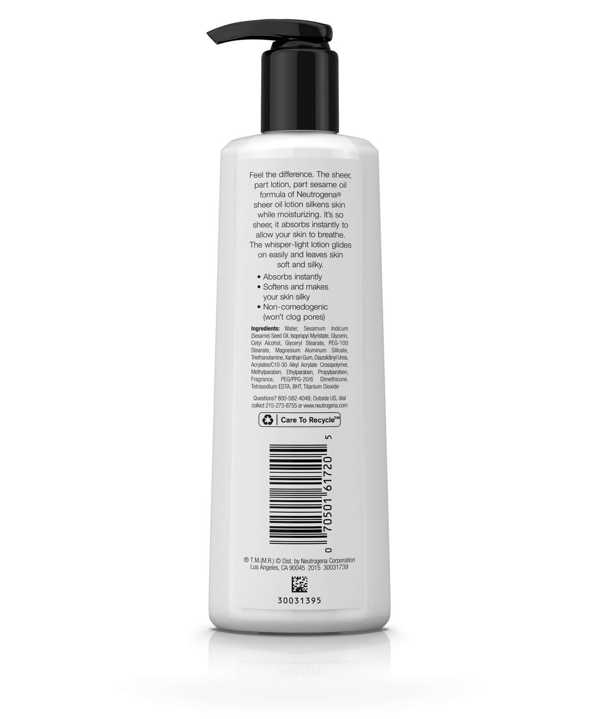 neutrogena sheer oil lotion