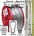 Heavy Duty 70' Indoor/Outdoor Cable Kit for Baseball Softball Batting Cage Net with 3/8