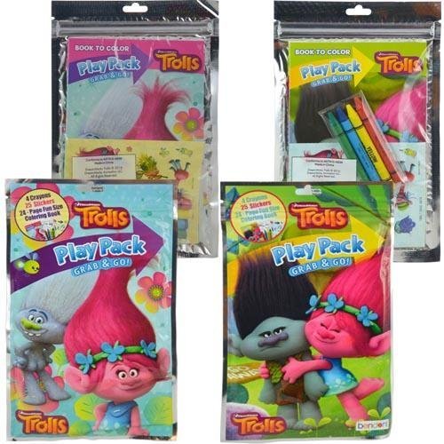 Party Favor Trolls Grab n Go Play Pack Bulk Asstd. - 6 Packs