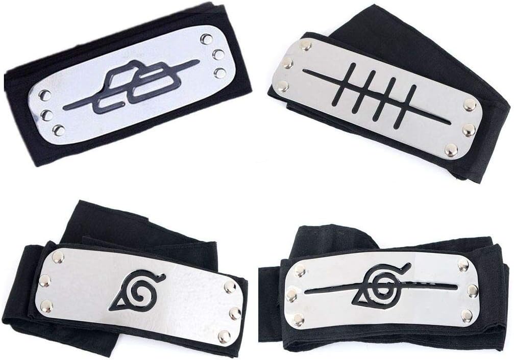 Naruto Headband with Metal Plated Cosplay Card Accessories Japanese