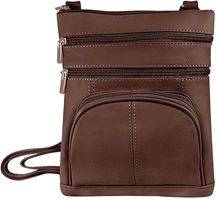 Roma Leathers Genuine Leather MultiPocket Crossbody Purse Bag Amazon